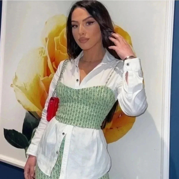 ZARA Bloggers Fav Printed Corset Crop Top - Picture 7 of 7